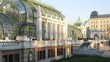 Palmenhaus stands in Hofburg Palace park