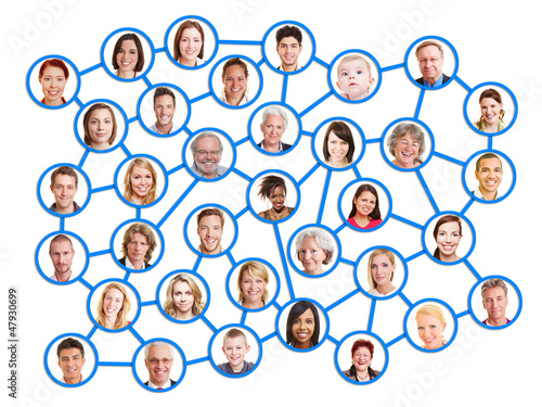 Photo: Personen im sozialen Netzwerk Personen im sozialen Netzwerk