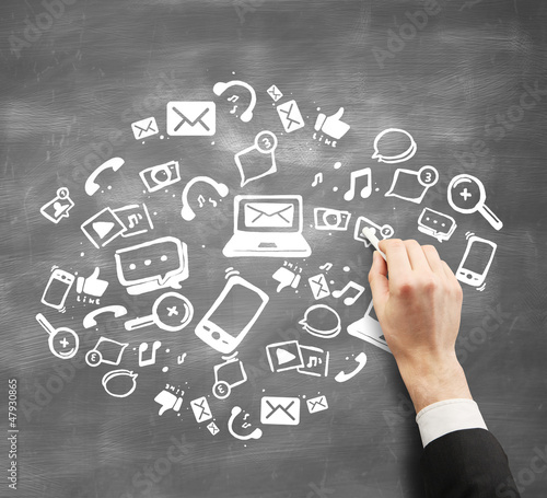 Photo: concept social network concept social network