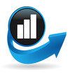 statistiques sur bouton flêche bleue
