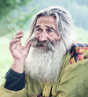smoking old man