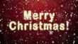Inscription of Merry Christmas from snowflakes