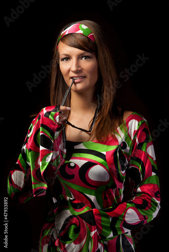 Photo: frau im hippi outfit frau im hippi outfit