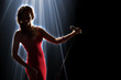 Female singer on the stage