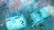 Divers carry out researches of spaceship in pool of