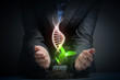 organic science theme with dna