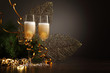 Photo: Glasses of champagne at new year party Glasses of champagne at new year party