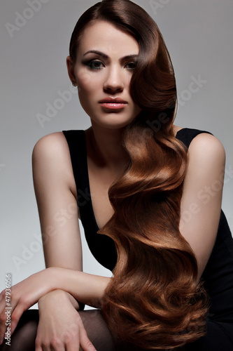 Photo: Long Wavy Hair. Good quality retouching. Long Wavy Hair. Good quality retouching.