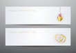 Nice vector valentine's card with gold heart.