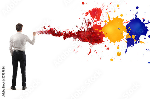 Photo: Painting Businessman Painting Businessman