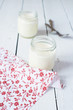 Natural yoghurt in jar