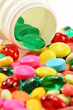 Composition with dietary supplement capsules and drug pills