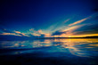 Foto: Beautiful evocative sunset reflection Beautiful evocative sunset reflection