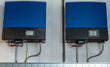 Inverter of an industrial photovoltaic system installed and wire
