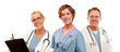 Group of Doctors or Nurses on a White Background