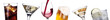 different images of alcohol isolated
