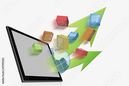 Illustration: Tablet computer illustration Tablet computer illustration