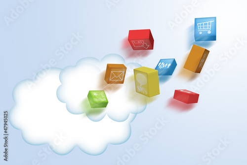 Photo: Cloud computing illustration Cloud computing illustration