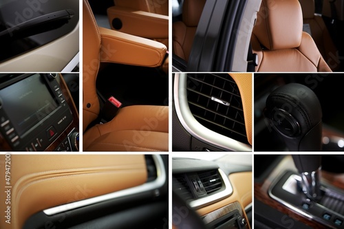 Photo: Modern Car Interior Collage Modern Car Interior Collage