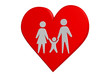 Illustration: family heart family heart