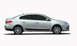 white sedan side view