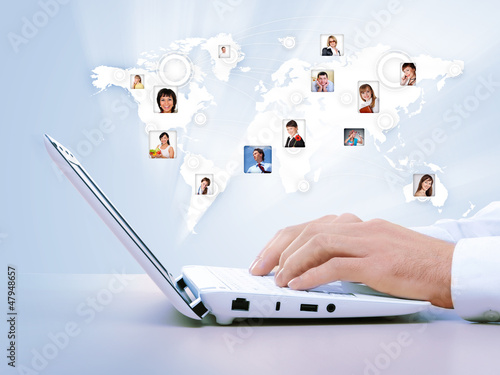 Photo: Symbol of social network Symbol of social network
