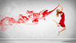 Modern style dancer posing