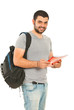 Happy student man