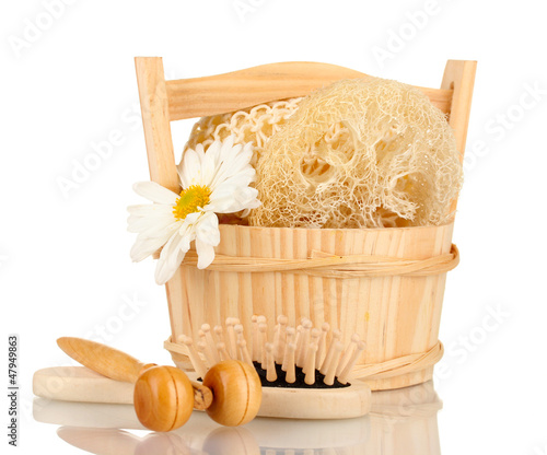 Photo: Loofah isolated on white Loofah isolated on white