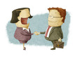 Shaking Hands on Reaching Agreement