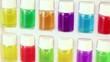 box rotates with set of color oil in small bottles