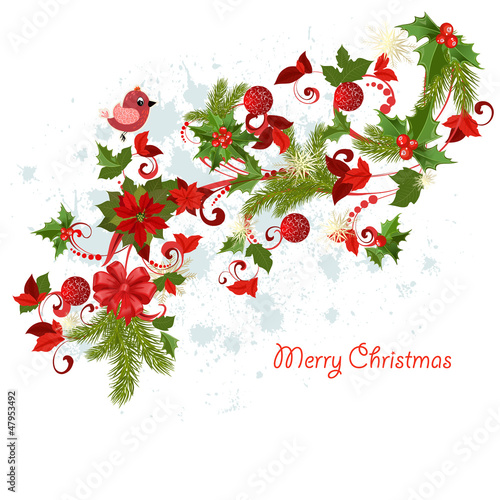 Vector: Design a Christmas greeting card Design a Christmas greeting card