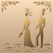 Gentleman and Lady, symbolic vintage style
