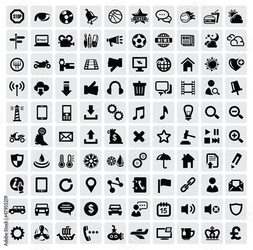 Vector: 100 web icons 100 web icons