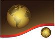 Banner With Earth Gold