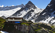 refuge des évettes dans les alpes,parc national de la vanoise