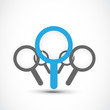 magnifying glass icons concept