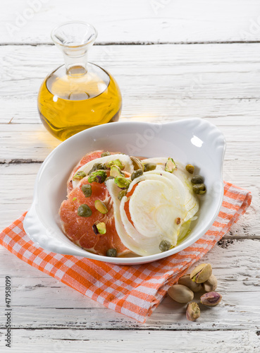 Photo: salad with grapefruit fennel and pistachio nuts salad with grapefruit fennel and pistachio nuts