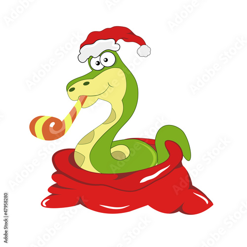 Vector: Chrismas snake symbol of 2013 year. Vector. Chrismas snake symbol of 2013 year. Vector.