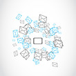 tablet message mailing concept