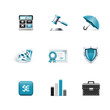 Vector: Finance and bank icons. Azzurro series Finance and bank icons. Azzurro series