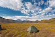 Tent in the mountains.