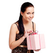 Photo: Cheerful women with a present Cheerful women with a present