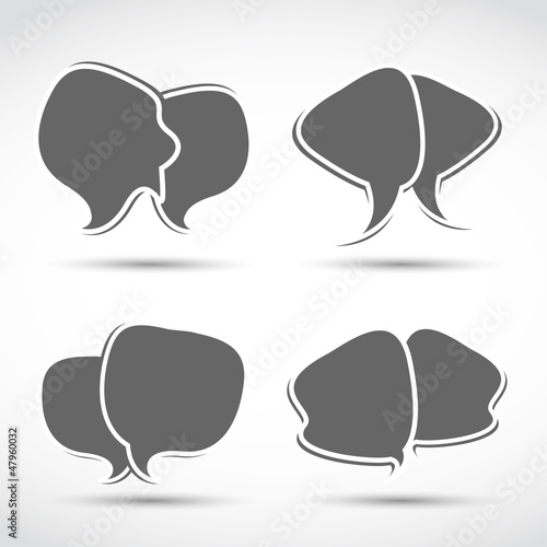 Vector: abstract dialog speech bubbles abstract dialog speech bubbles
