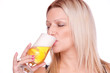 Photo: Blonde drinking beer Blonde drinking beer