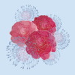 Flowers on bright a background