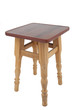 Wooden stool on a white background