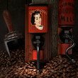 vintage grinders and coffee beans 3d illustration