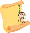 A monkey and a paper sheet
