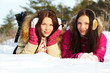 Girls on snow